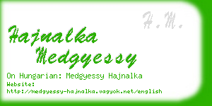 hajnalka medgyessy business card